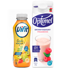 Optimel drinkyoghurt, Vifit drinkyoghurt of Goedemorgen!